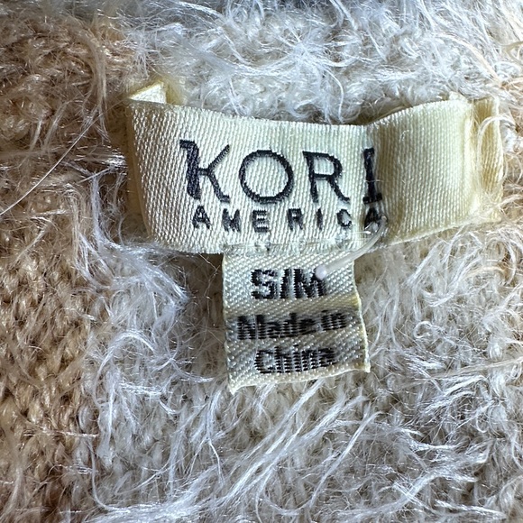 Kori America Striped Open Front Cardigan Vest S/M Boho Fall Layering - Picture 10 of 12